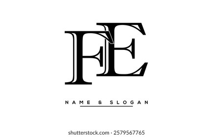 FE, EF Abstract Letters Logo Monogram