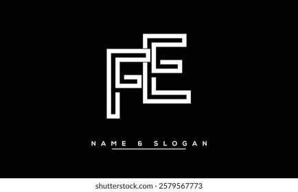 FE, EF Abstract Letters Logo Monogram