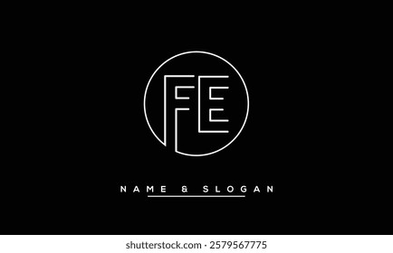 FE, EF Abstract Letters Logo Monogram