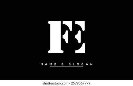 FE, EF Abstract Letters Logo Monogram