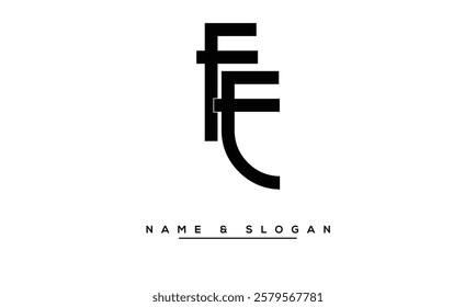 FE, EF Abstract Letters Logo Monogram