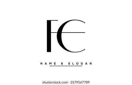 FE, EF Abstract Letters Logo Monogram