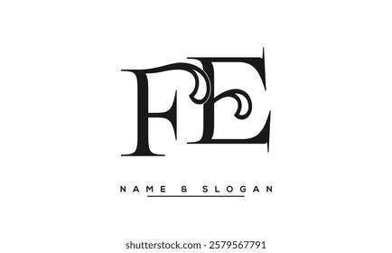 FE, EF Abstract Letters Logo Monogram