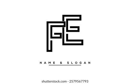 FE, EF Abstract Letters Logo Monogram