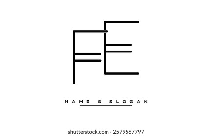 FE, EF Abstract Letters Logo Monogram