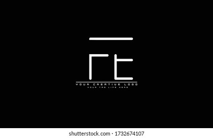 FE EF abstract vector logo monogram template