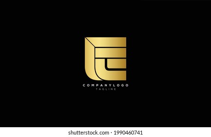 FE EF F AND E Abstract initial monogram letter alphabet logo design