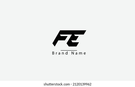 FE EF E abstrakte Vektor Logo-Monogramm-Vorlage