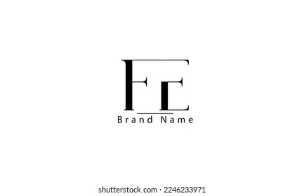 FE EF F E abstract vector logo monogram template