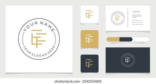 FE, EF, F, E Abstract Letters Logo Monogram. logo design and business card