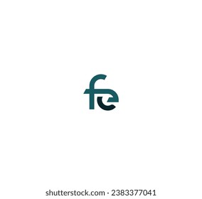 FE, EF letter logo design template elements. Modern abstract digital alphabet letter logo.