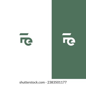 FE, EF letter logo design template elements. Modern abstract digital alphabet letter logo.