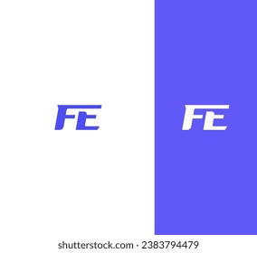 FE, EF letter logo design template elements. Modern abstract digital alphabet letter logo.