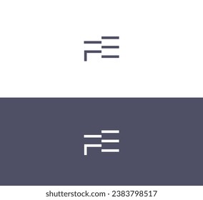 FE, EF letter logo design template elements. Modern abstract digital alphabet letter logo.