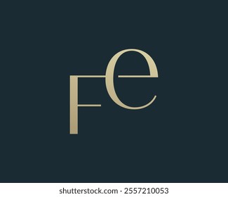 FE or EF letter logo icon design. Classic style luxury initials monogram.