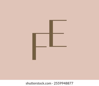 FE or EF letter logo icon design. Classic style luxury initials monogram.