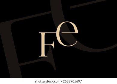 FE or EF letter logo icon design. Classic style luxury initials monogram.