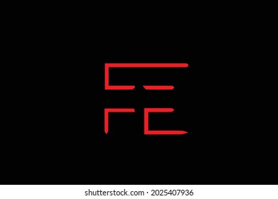 FE elegant logo with initials for company -vector