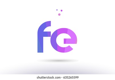 fe f e alphabet letter purple pink magenta blue colorful creative colors text dots creative company logo vector icon design template