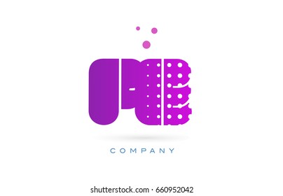 fe f e pink dots dotted letter logo alphabet creative company vector icon design template