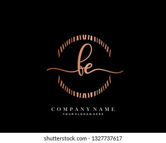 FE handwriting initial  logo vector