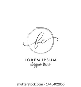 FE Initial beauty monogram logo vector