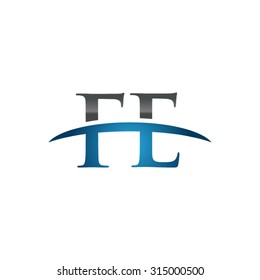 FE initial company blue swoosh logo