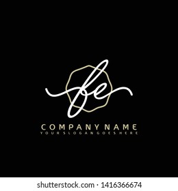 FE Initial handwriting logo concept