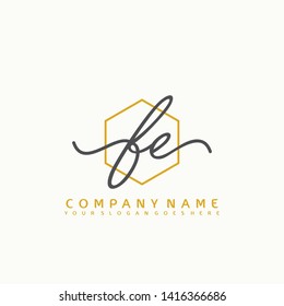 FE Initial handwriting logo concept