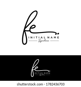 FE Initial letter handwriting and signature logo.