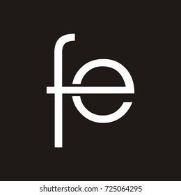 FE initial letter logo design template vector