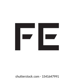 FE initial letter logo template vector icon design