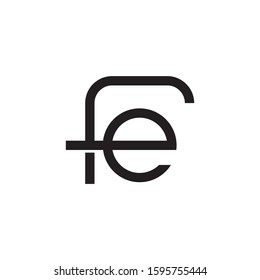 FE initial letter logo template vector icon design