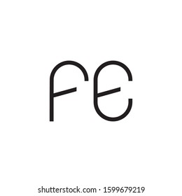 FE initial letter logo template vector icon design