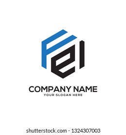 FE initial letter logo vector