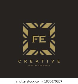 FE initial letter luxury ornament monogram logo template vector.