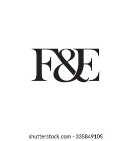 F&E Initial logo. Ampersand monogram logo