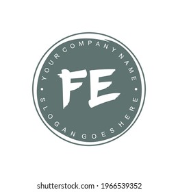 FE Initial logo Branding Brush wedding business