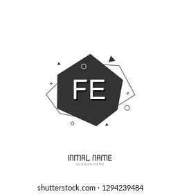FE Initial logo template vector