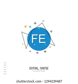 FE Initial logo template vector