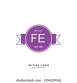 FE Initial logo template vector
