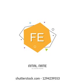 FE Initial logo template vector