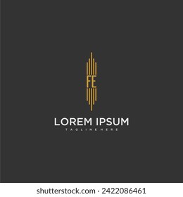 FE initial monogram business logo