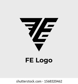 FE Initial Monogram Logo - Vector Illustration