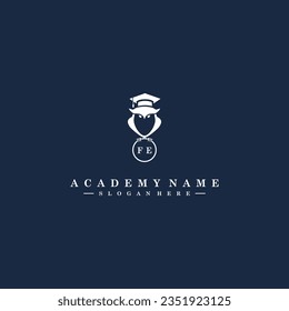 FE Initials Academy Logo Vector Art Icons and Graphics
