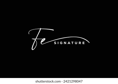 FE initials Handwriting signature logo. FE Hand drawn Calligraphy lettering Vector. FE letter real estate, beauty, photography letter logo design.
