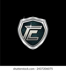 FE initials modern shield logo