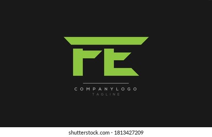 FE initials monogram letter text alphabet logo design