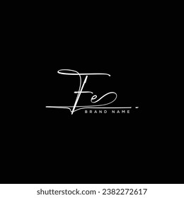 FE letter beauty handwriting vector logo. 