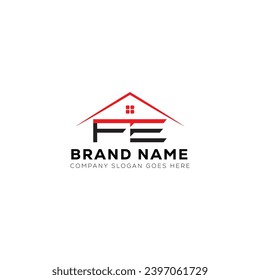 FE letter creative real estate vector logo design . FE creative initials letter logo concept.